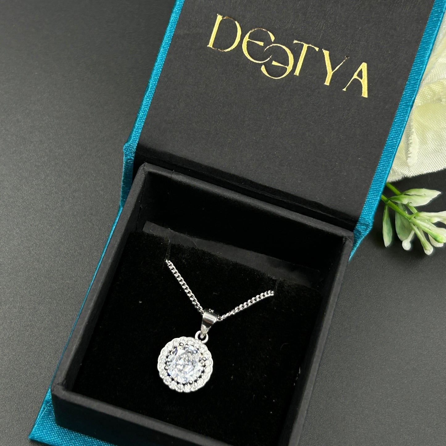 Silver Solitaire Pendant - Minimal Pendant (3)