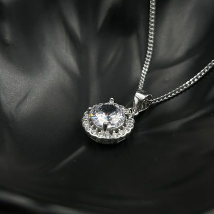 Silver Solitaire Pendant - Minimal Pendant (3)