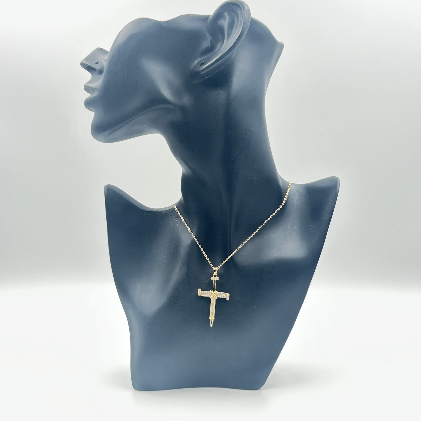Unisex Jesus Cross Necklace 18k gold plated