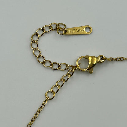 18k gold plated Heart and Bow Necklace