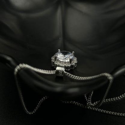 Silver Solitaire Pendant - Minimal Pendant (5)