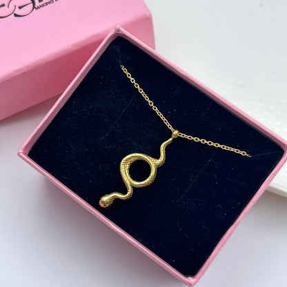 Snake Necklace 18k gold plated
