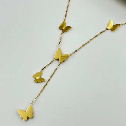 Women's Butterfly Necklace 18k gold plated