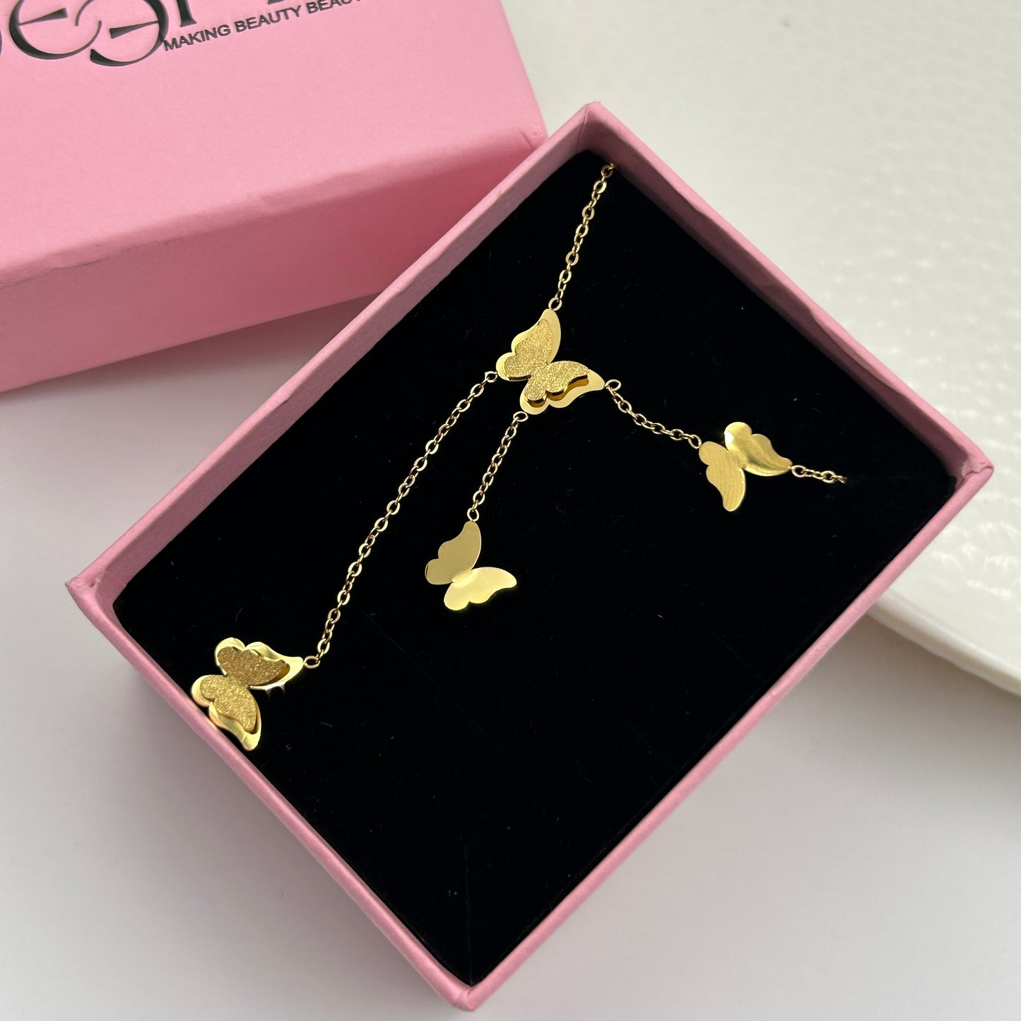 Women's Butterfly Necklace 18k gold plated