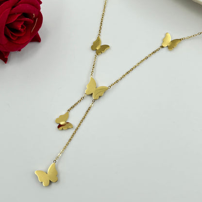 Women's Butterfly Necklace 18k gold plated