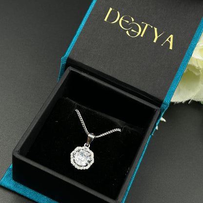 Silver Solitaire Pendant - Minimal Pendant (7)