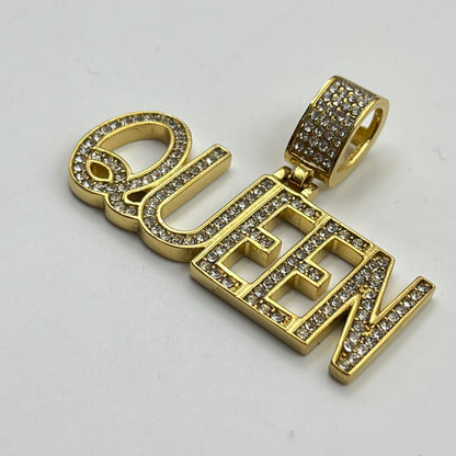 QUEEN Name Pendant - Stainless Steel