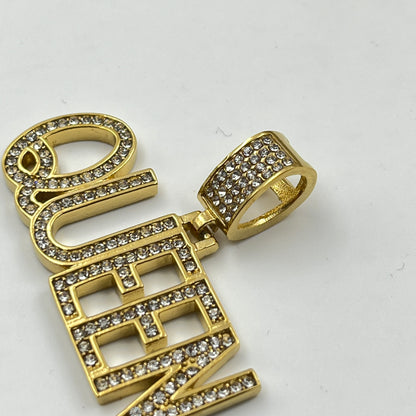 QUEEN Name Pendant - Stainless Steel