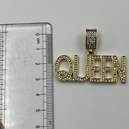 QUEEN Name Pendant - Stainless Steel