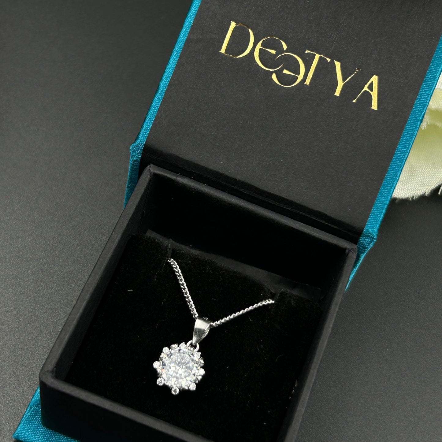 Silver Solitaire Pendant - Minimal Pendant (8)