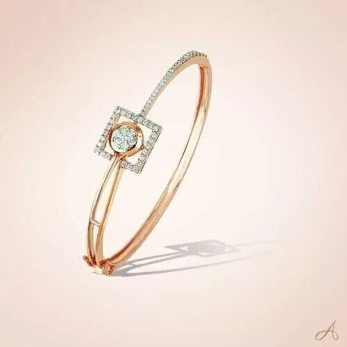 Rose Gold Kada/Bracelet - Pure Silver