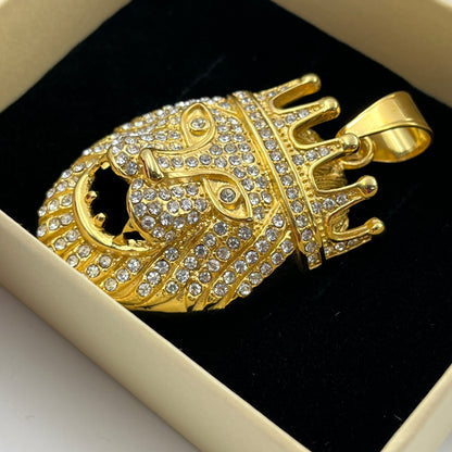 Lion Face Men's Hip Hop Pendant - Stainless Steel