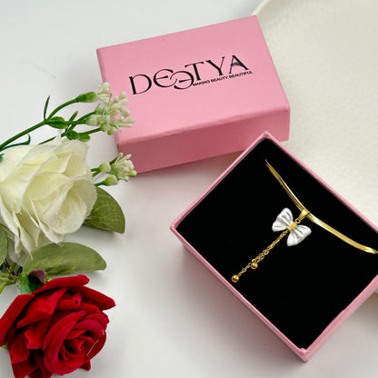 18K Gold Plated BOW Necklace Sanke Cahin