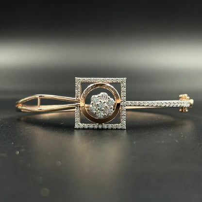 Rose Gold Kada/Bracelet - Pure Silver