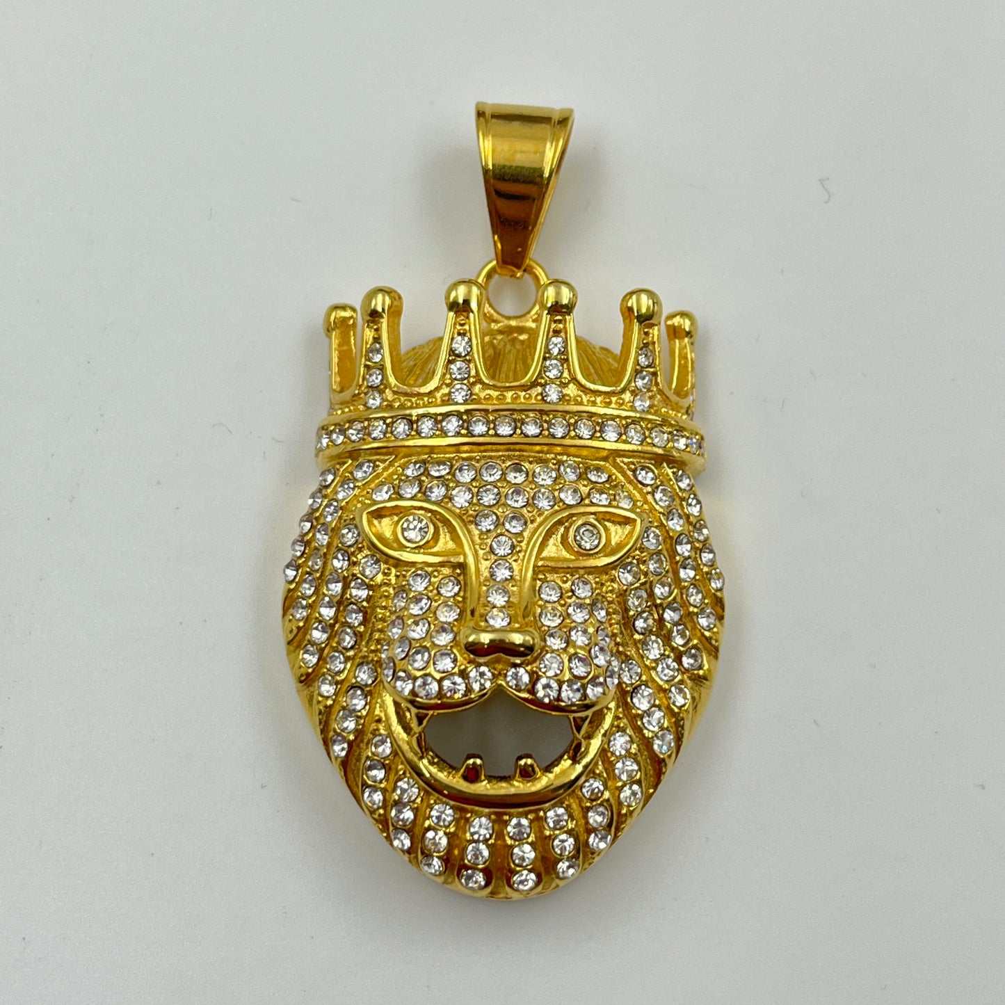 Lion Face Men's Hip Hop Pendant - Stainless Steel