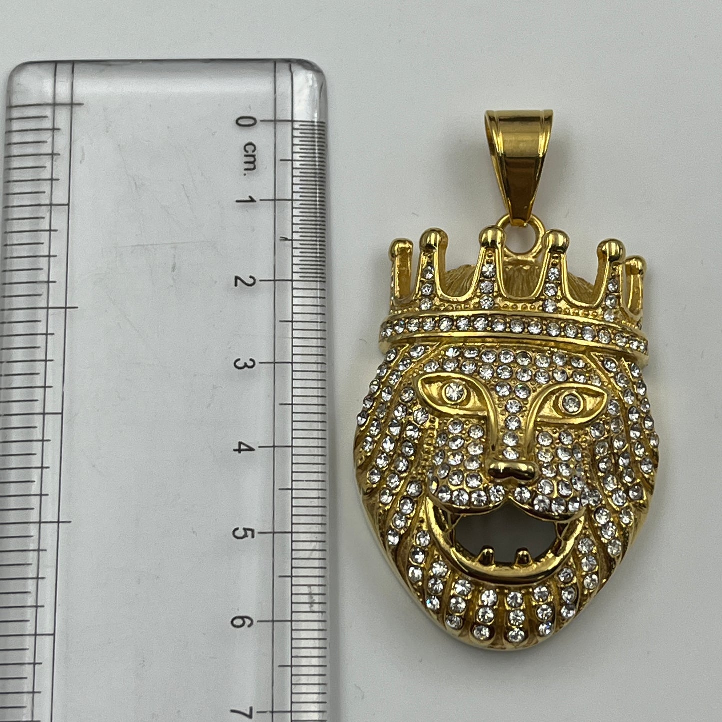 Lion Face Men's Hip Hop Pendant - Stainless Steel