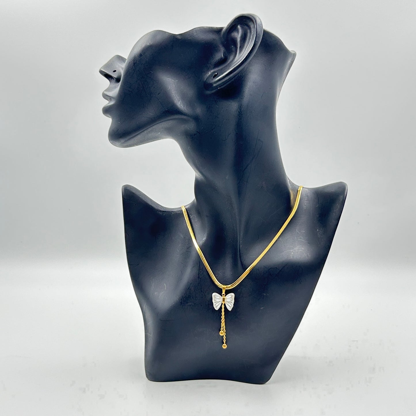 18K Gold Plated BOW Necklace Sanke Cahin