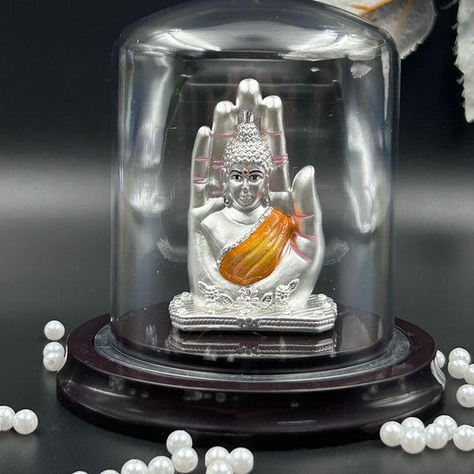 Palm Buddha Pure 999 Silver Murti