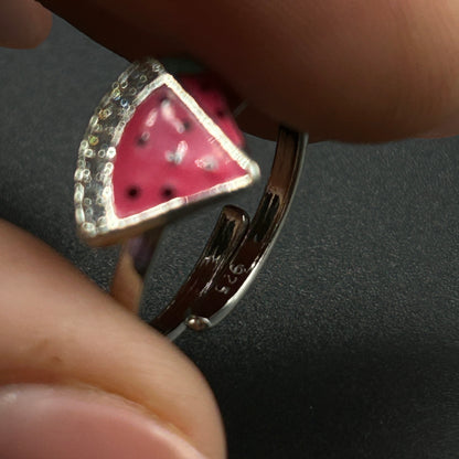 Kids Silver Ring - Watermelon Ring