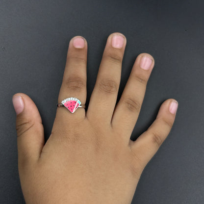 Kids Silver Ring - Watermelon Ring