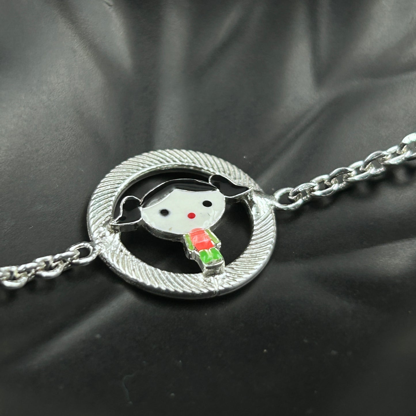 Silver Baby Doll Bracelet for Kids 5.5"