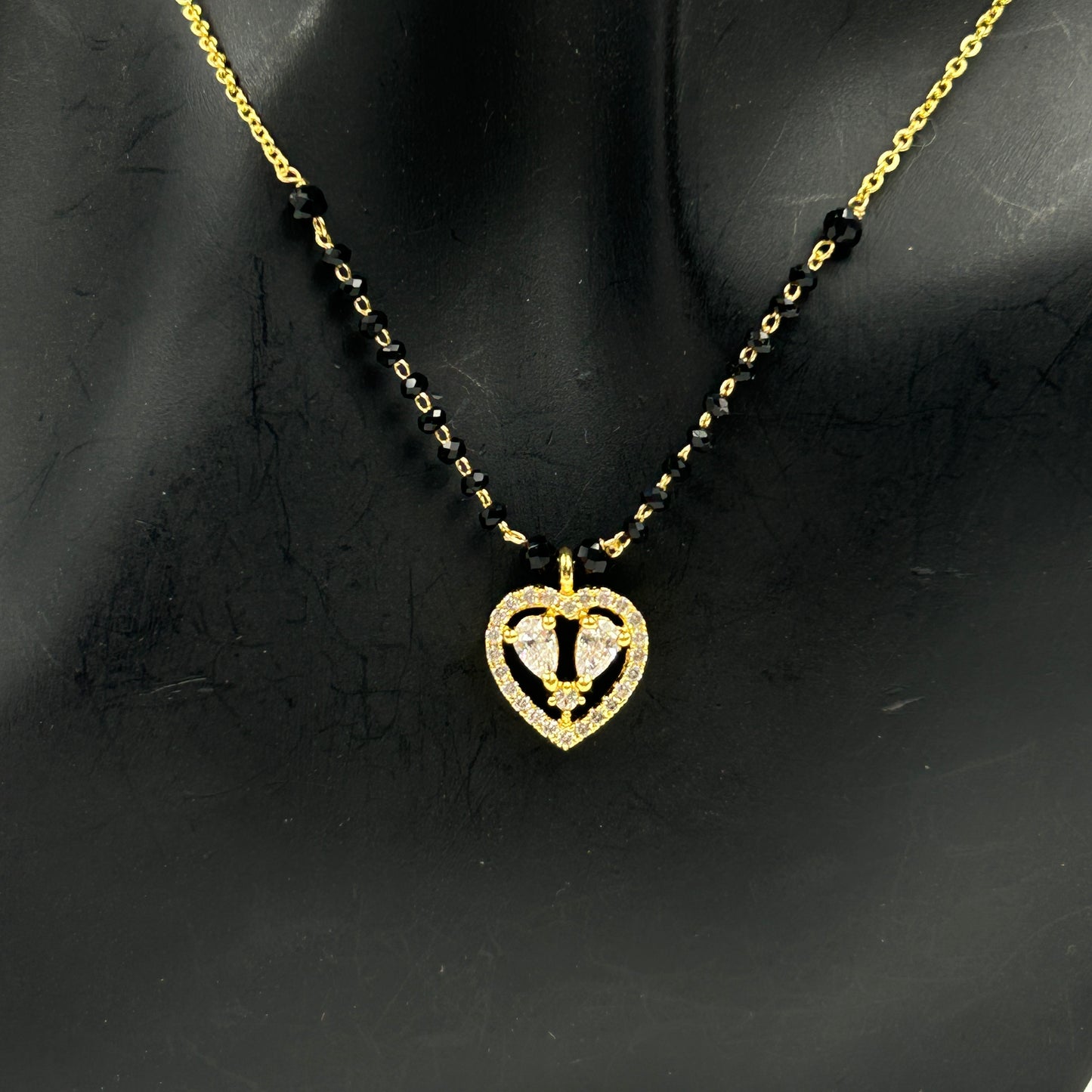 Rakul Preet Singh 18k Gold Plated Heart Mangalsutra