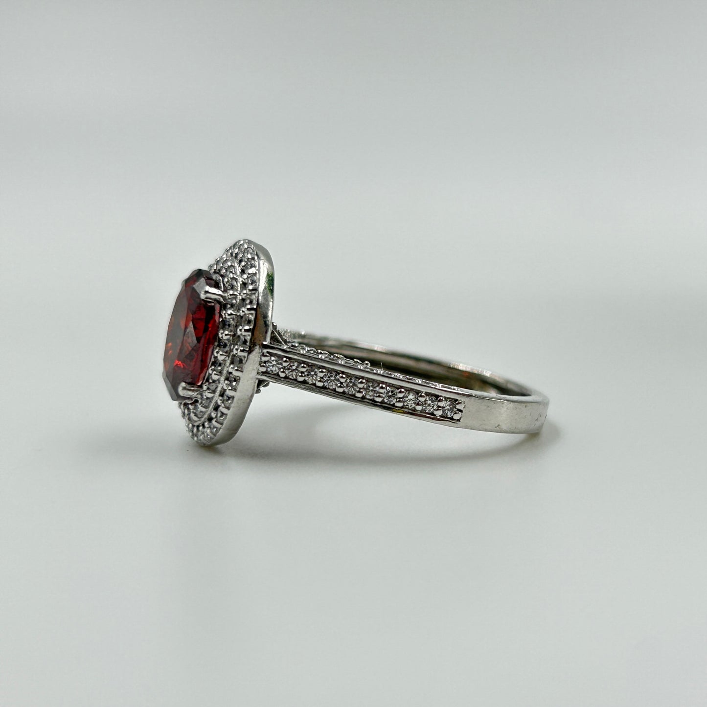 Women's Ruby Ring - Silver Ruby Ring