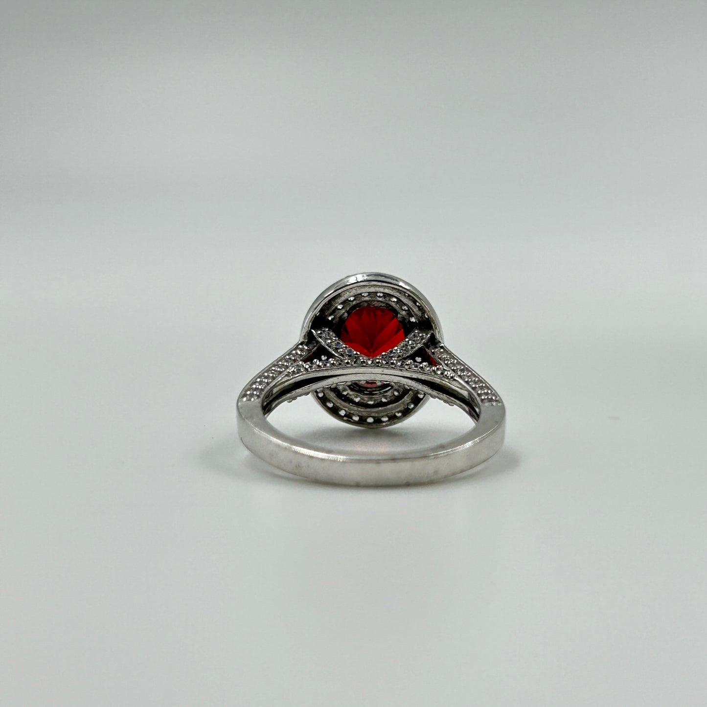 Women's Ruby Ring - Silver Ruby Ring