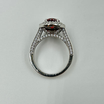 Women's Ruby Ring - Silver Ruby Ring