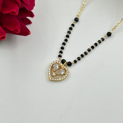 Rakul Preet Singh 18k Gold Plated Heart Mangalsutra