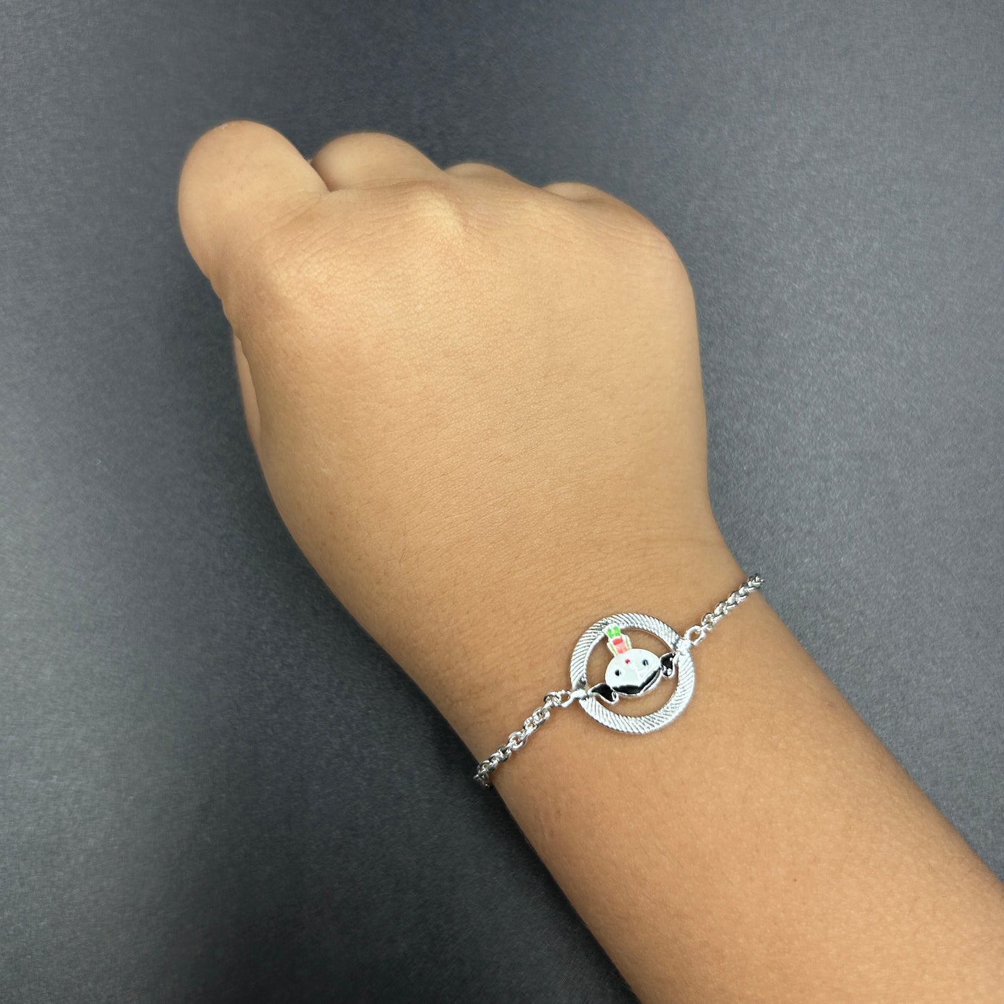 Silver Baby Doll Bracelet for Kids 5.5"