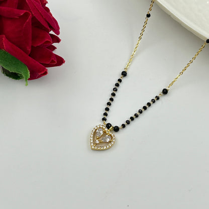 Rakul Preet Singh 18k Gold Plated Heart Mangalsutra