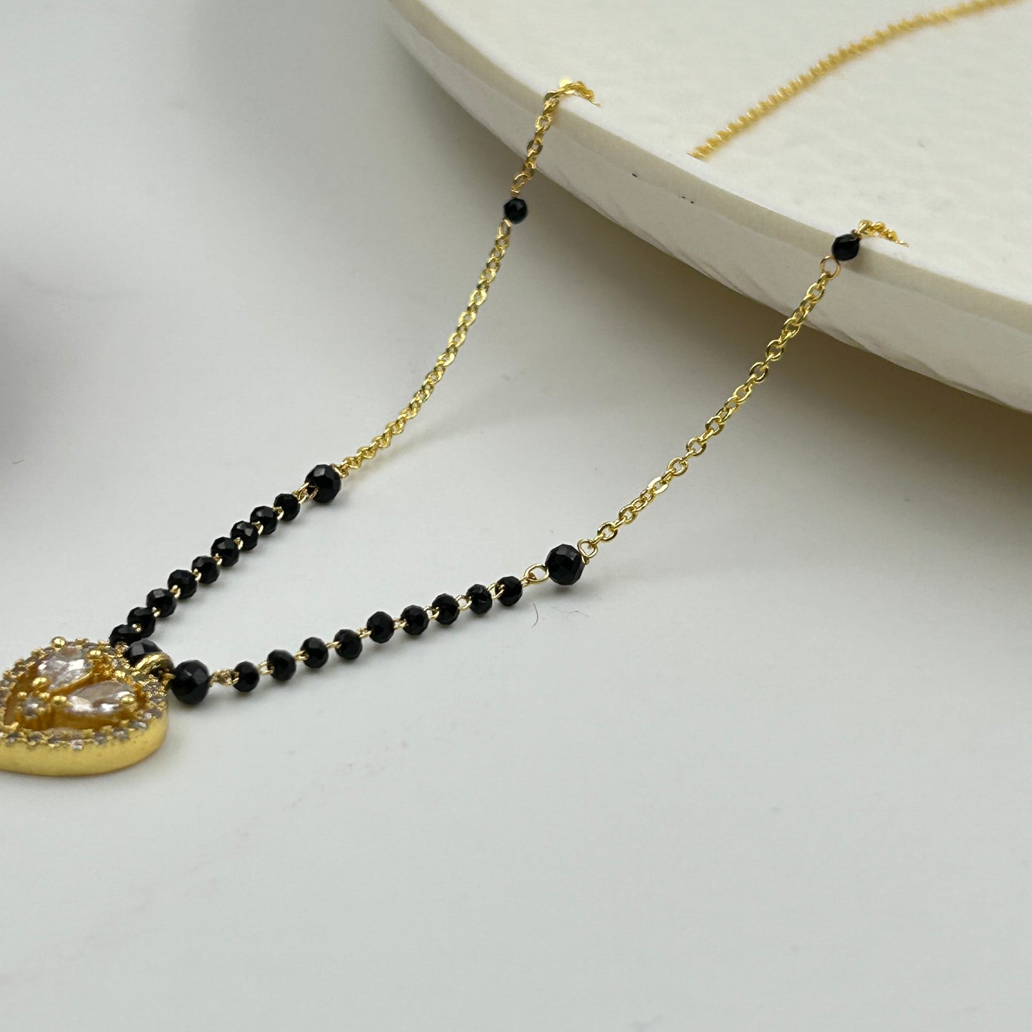 Rakul Preet Singh 18k Gold Plated Heart Mangalsutra