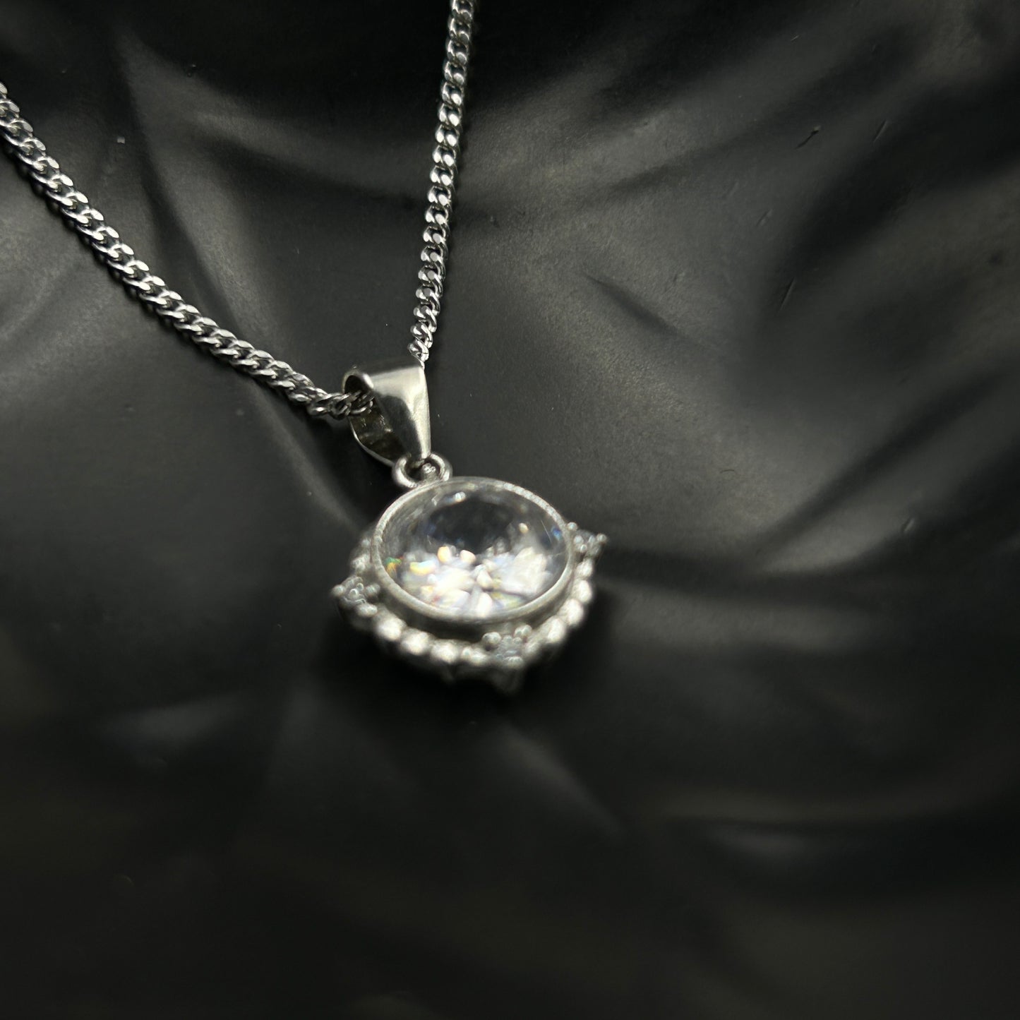 Silver Solitaire Pendant - Minimal Pendant (11)