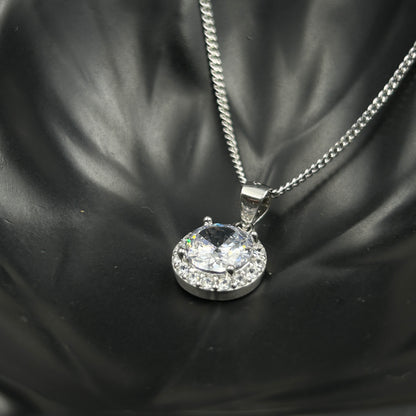 Silver Solitaire Pendant - Minimal Pendant (12)