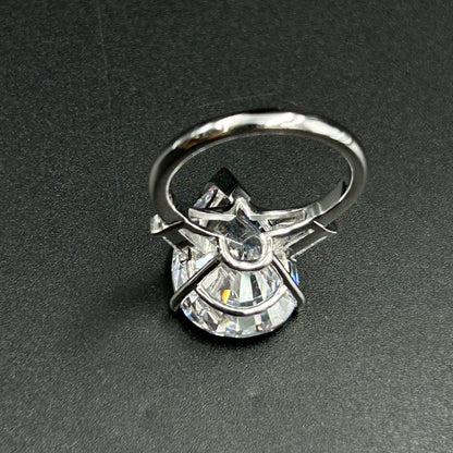 Pear Cut Ring - Pure Silver