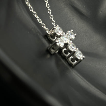 Silver Jesus Cross Pendant - Minimal Pendant