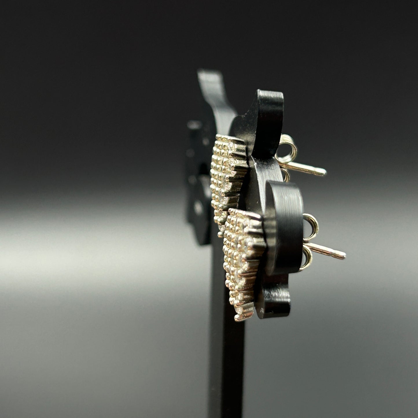 Diamond Heart Earring - 92.5 Silver