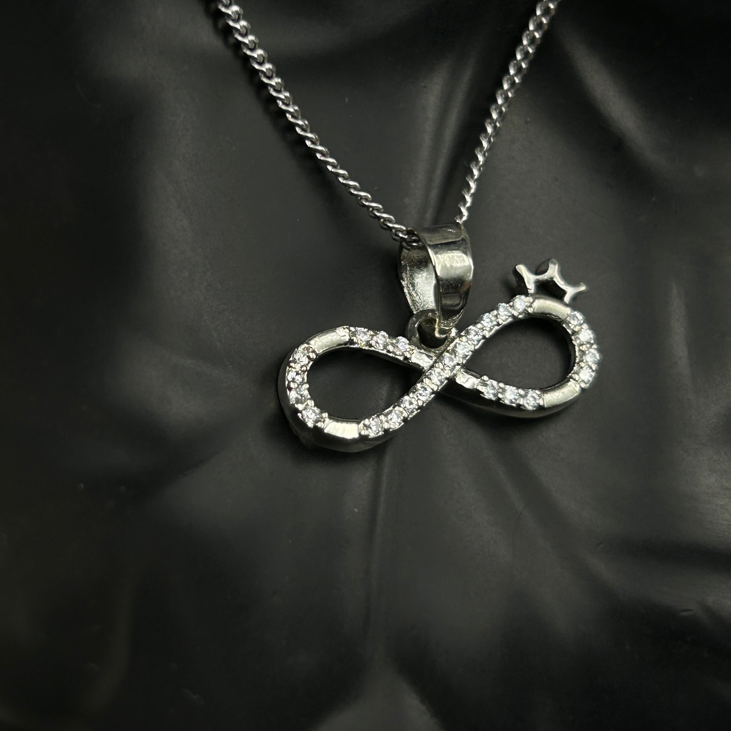 Silver Infinity Crown Pendant - Sterling Silver Pendant (2)
