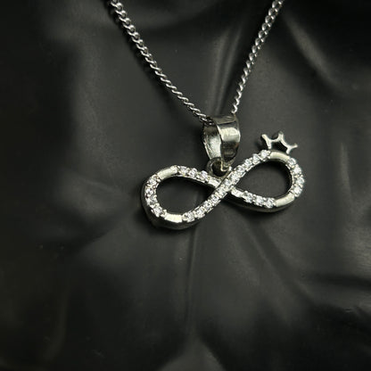 Silver Infinity Crown Pendant - Sterling Silver Pendant (2)