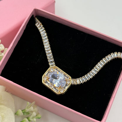 Women's Diamond Necklace - Stainless Stell