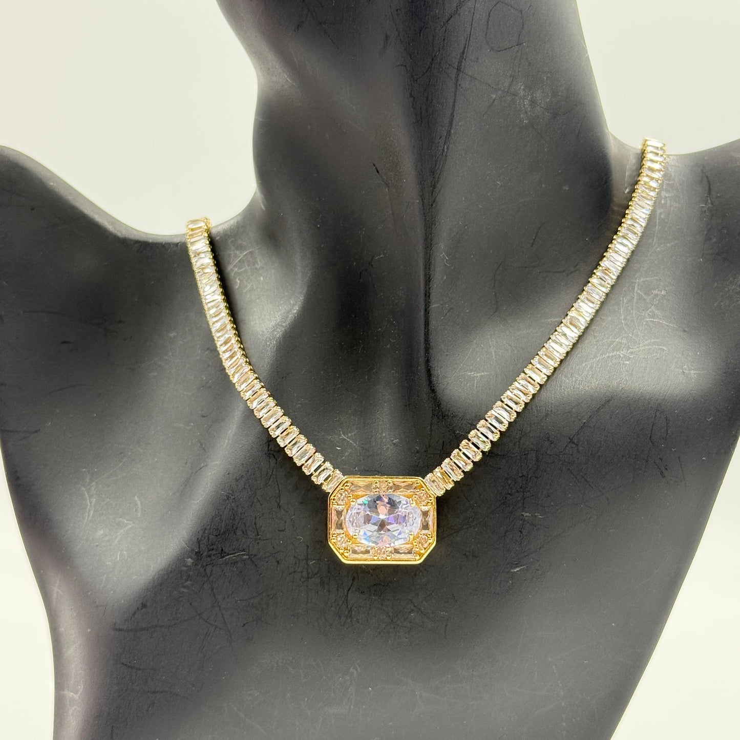 Women's Diamond Necklace - Stainless Stell