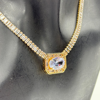 Women's Diamond Necklace - Stainless Stell