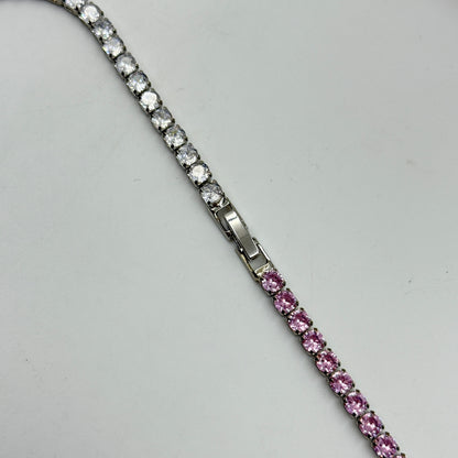 Pink Necklace - Women's Diamond Necklace Stainless Stell