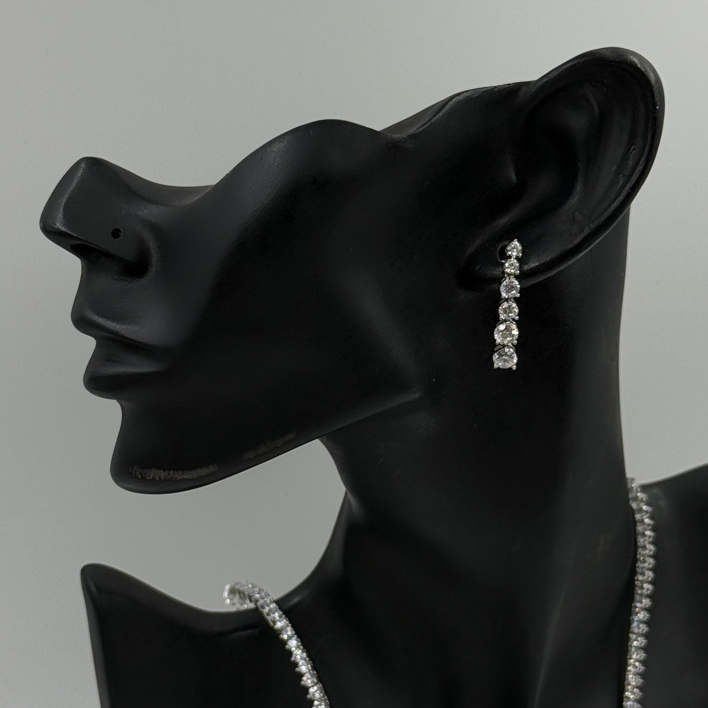 Diamond Necklace Set For Women - Real Silver