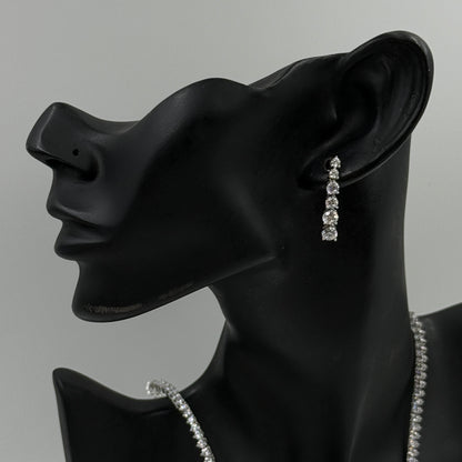 Diamond Necklace Set For Women - Real Silver