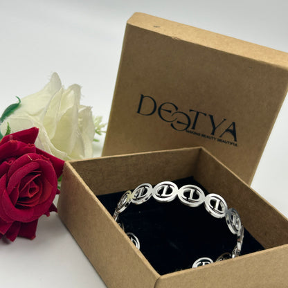 18k White Gold Plated Bracelet/Kada for Women