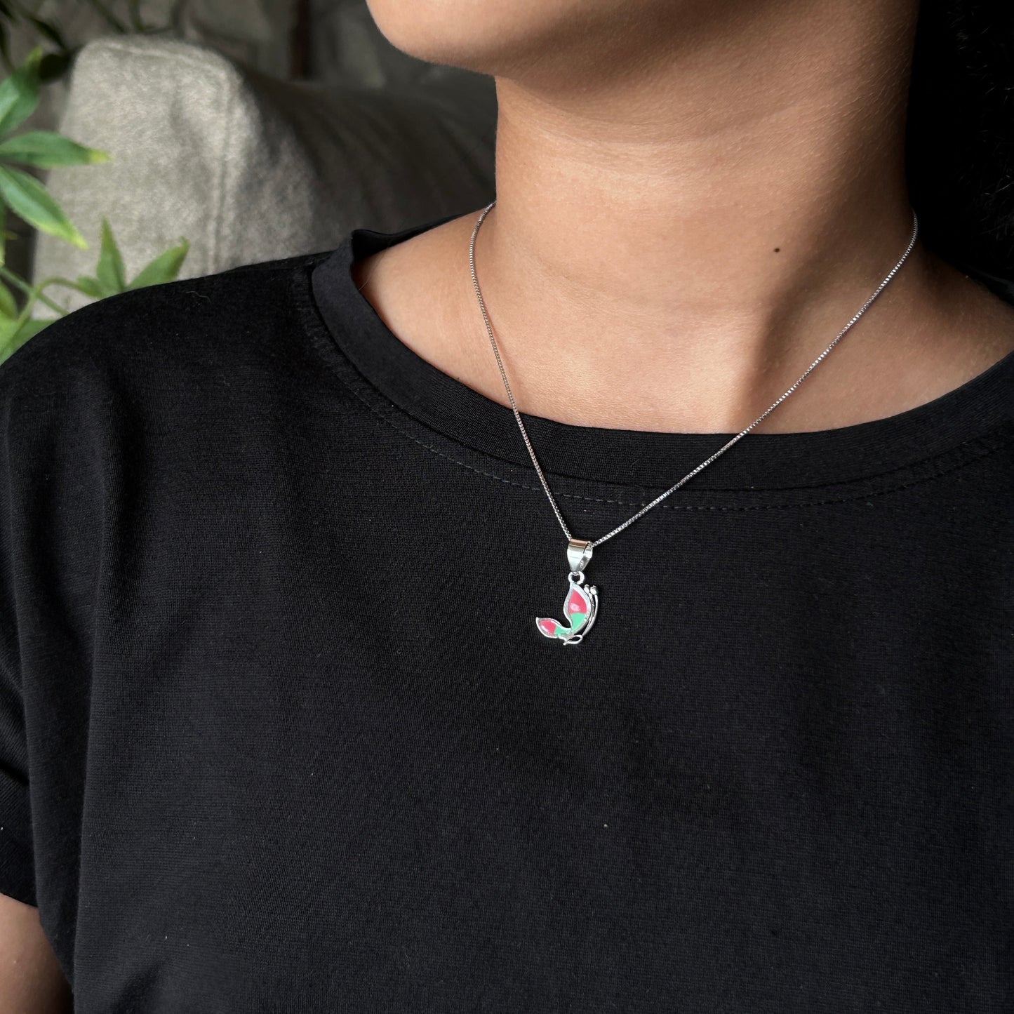 Silver Pendant with Chain for Kids