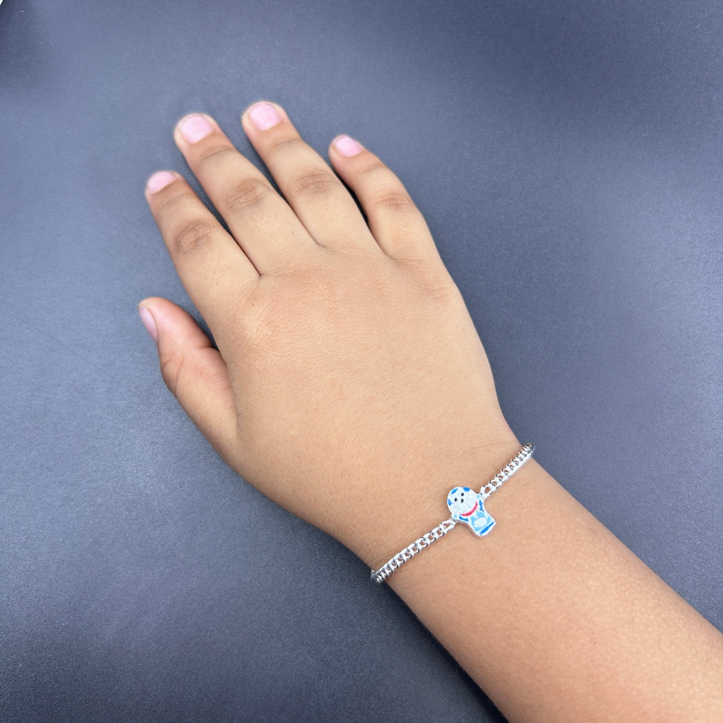 Silver Cartoon Bracelet for Kids 5.5"