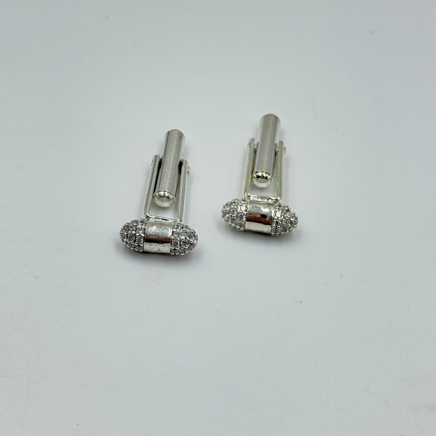 14K White Gold Men's Cufflink